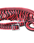 1" X 8Ft Hilason Braided Poly Barrel Horse Racing Reins Flat Grip Knots