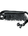 1" X 8Ft Hilason Braided Barrel Horse Racing Reins Knots Fringe Crystal