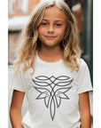 Kids Vintage White Fancy Boot Stitch Tee