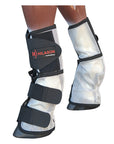 Hilason Western Uv Protection Warmblood Size Insects Fly Boots Grey Black