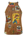 Vintage Cowgirl Collage Western Tank Top