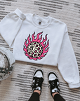 Pink Leopard 8 Ball TEE or CREWNECK