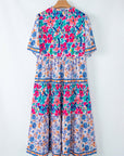 Siena Mixed Floral Short Sleeve Dress