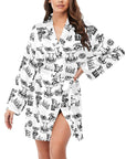 Cowboy Print Western Satin Robe