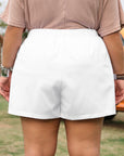 Evie Plus Size Bow Decor Pockets Shorts