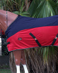 Hilason Western Horse Light Weight Comfort Durable Poly Fly Sheet Navy Blue & Red