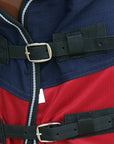 Hilason Western Horse Light Weight Comfort Durable Poly Fly Sheet Navy Blue & Red