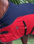 Hilason Western Horse Light Weight Comfort Durable Poly Fly Sheet Navy Blue & Red