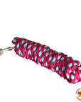 HILASON Horse Roping Lead Rope Riding Poly 1/4 In X 8 Ft Purple-Turquoise
