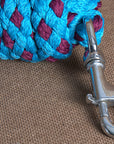 HILASON Horse Roping Lead Rope Riding Poly 1/4 In X 8 Ft Purple-Turquoise