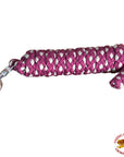 Horse Riding Poly Horse Roping Lead Rope Fuchsia 1/4X 8 Ft Snaps Hilason
