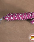 Horse Riding Poly Horse Roping Lead Rope Fuchsia 1/4X 8 Ft Snaps Hilason