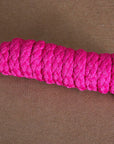 Horse Riding Poly Horse Roping Lead Rope Fuchsia 1/4X 8 Ft Snaps Hilason