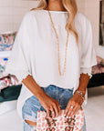 Alessia Smocked Wrist Shift Top