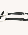 Horse Saddle Stirrups Hilason English Leather Pair Black W/ Hobble Strap