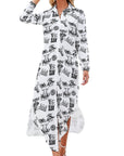 Cowboy Print Western Duster Dress