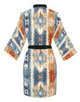 Blue Aztec Women's Lounge Kimono Robe