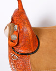 HILASON Treeless Horse Western Trail Barrel Racing American Leather Saddle