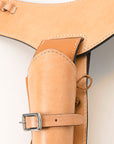 Hilason Western Right Hand Gun Holster Rig 44/45 Cal Leather Cowboy