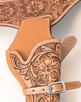 34 In Hilason Western Right Hand Gun Holster Rig 22 Cal Leather Cowboy