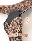 34 In Hilason Western Right Hand Gun Holster Rig 38 Cal Leather Cowboy