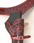 Hilason Western Right Hand Gun Holster Rig 38 Caliber Leather Cowboy