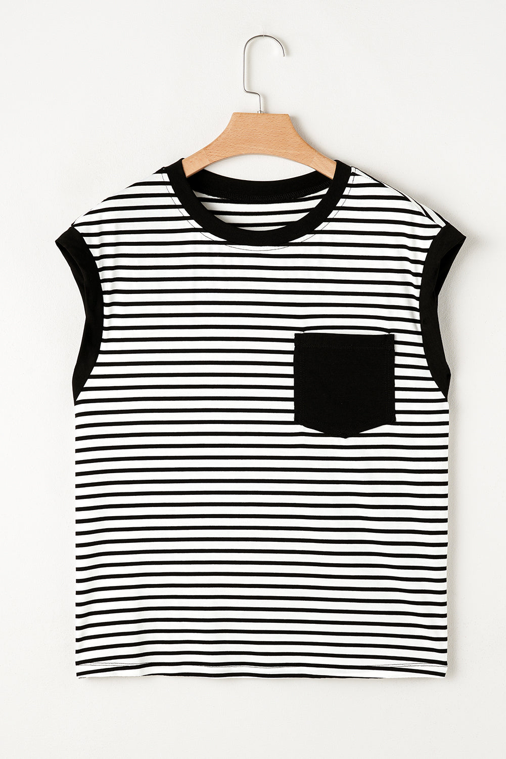 Marie Stripe Chest Pocket Tank Top