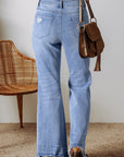 Ashleigh Acid Wash High Waist Flared Jeans