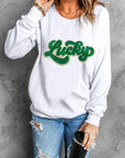 Brinley Chenille Lucky Pattern Sweatshirt