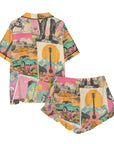 Baha Ranch Retro Pop Western Satin Pajama Set