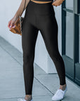 Solid High Waist Tight Leggings