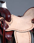 Western Horse Saddle American Leather Ranch Roping Trail Hilason Mahogany