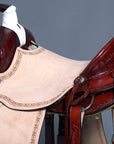 Western Horse Saddle American Leather Ranch Roping Trail Hilason Mahogany