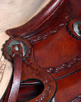 Western Horse Saddle American Leather Ranch Roping Trail Hilason Mahogany