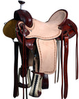 Western Horse Saddle American Leather Ranch Roping Trail Hilason Mahogany