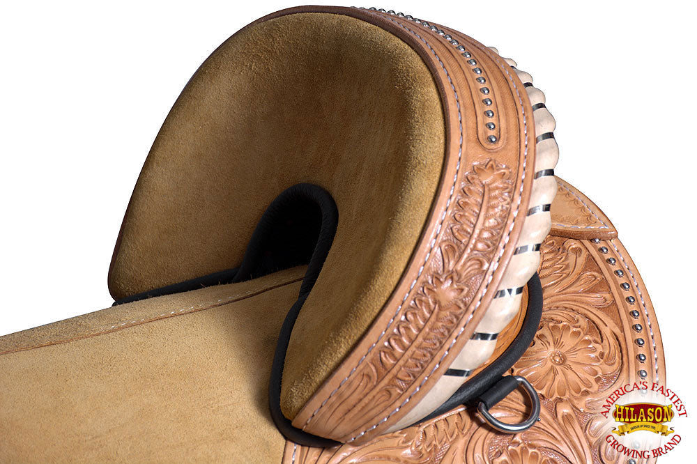 Western Classic Treeless Trail Barrel American Leather Saddle Hilason