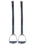 Hilason All English Saddle Leather Stirrup Black With Pair