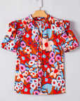 Lyric Flower Self Tie Blouse
