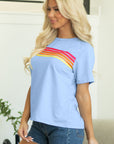 Priscilla Striped Patch Front Casual Top