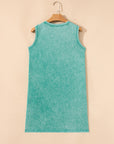 Mineral Wash Sleeveless Mini Dress