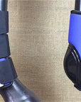 Hilason Western Horse Tack Leg Protection Deluxe Skid Boots - Blue