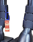 Hilason Western Horse Tack Leg Protection Deluxe Skid Boots - Blue
