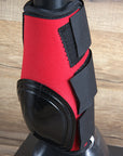 U-Red Hilason Western Horse Tack Leg Protection Deluxe Skid Boots Red