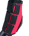 U-Red Hilason Western Horse Tack Leg Protection Deluxe Skid Boots Red