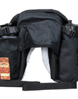 Hilason Western Saddle Bags W/ Bottle 600D Cordura Outer Black