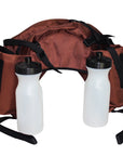 Hilason Western 600D Cordura Outer Saddle Bags W/ Bottle Brown