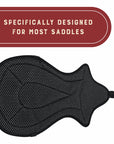 Hilason Anti Slip Cushion Grip Saddle Seat Cover With Cushion Black