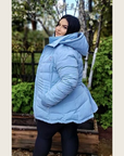 Ice Blue Duck Down Riding Jacket