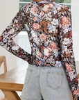 Floral Mesh Long Sleeve Top