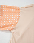 Alora Palm Leaves Polka Dot Loose Blouse